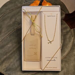 Luggage 🎄Tag & Necklace Gift Set by Inspired by You Collect Little Moments